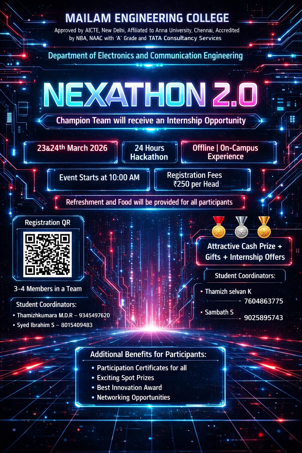 NEXATHON 2.0 Hackathon Poster 
